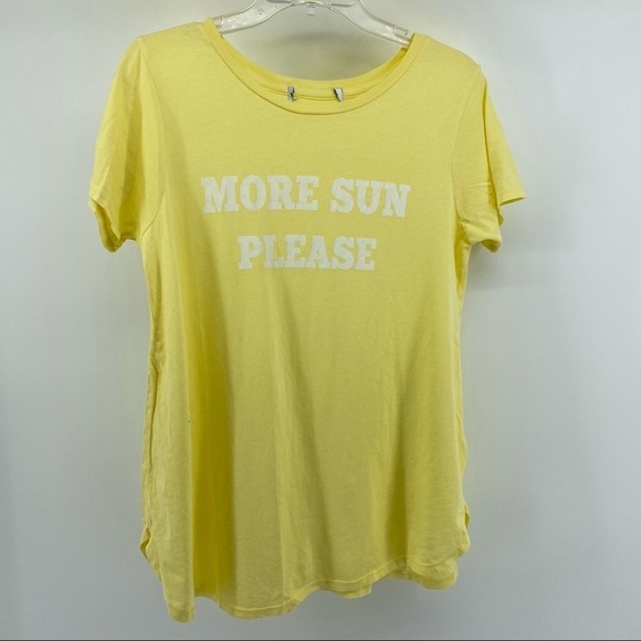 Wildfox Medium Yellow More Sun Please Tee NEW - Picture 2 of 10